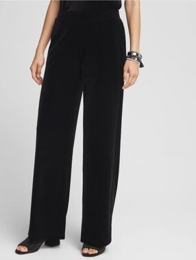 Chico's Velvet Wide Leg Pant, Size 2